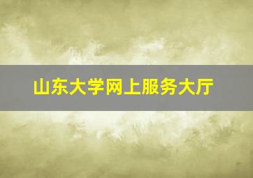 山东大学网上服务大厅