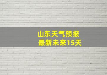 山东天气预报最新未来15天