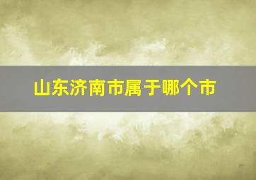 山东济南市属于哪个市