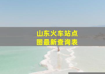 山东火车站点图最新查询表