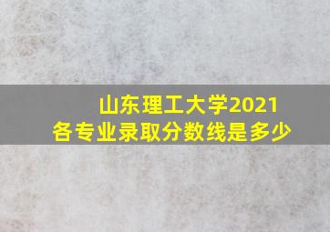 山东理工大学2021各专业录取分数线是多少