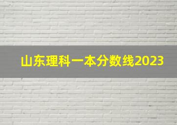 山东理科一本分数线2023