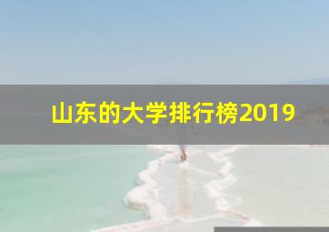 山东的大学排行榜2019