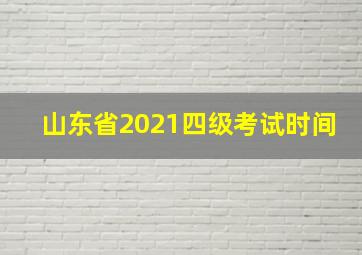 山东省2021四级考试时间