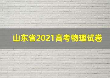 山东省2021高考物理试卷