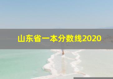 山东省一本分数线2020