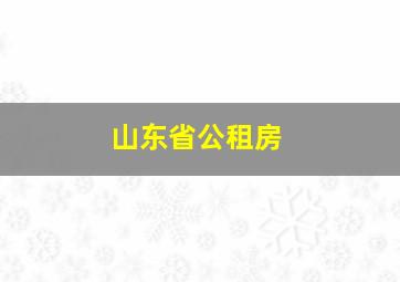 山东省公租房