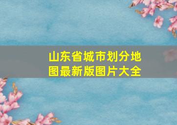 山东省城市划分地图最新版图片大全