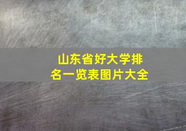 山东省好大学排名一览表图片大全