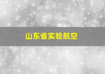 山东省实验航空