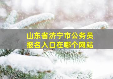 山东省济宁市公务员报名入口在哪个网站