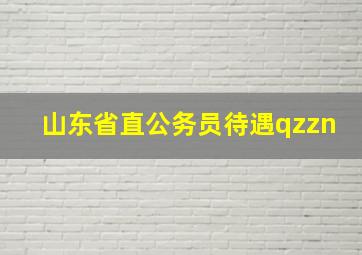 山东省直公务员待遇qzzn