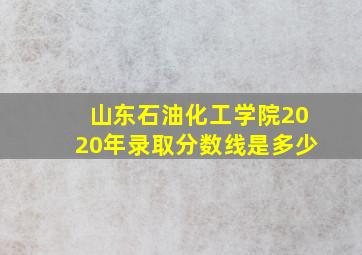 山东石油化工学院2020年录取分数线是多少