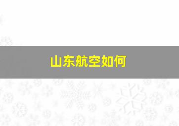 山东航空如何