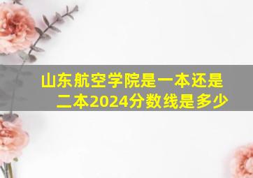 山东航空学院是一本还是二本2024分数线是多少