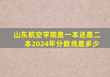 山东航空学院是一本还是二本2024年分数线是多少