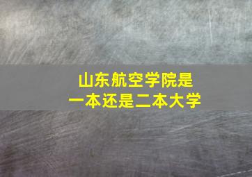 山东航空学院是一本还是二本大学