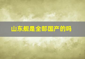 山东舰是全部国产的吗