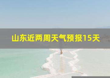 山东近两周天气预报15天