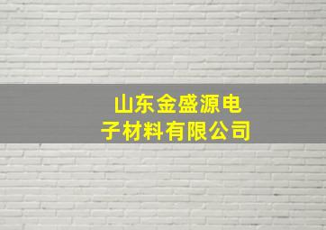 山东金盛源电子材料有限公司