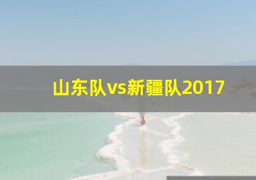 山东队vs新疆队2017