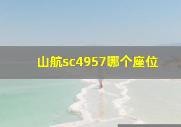 山航sc4957哪个座位