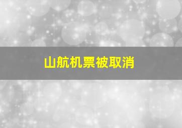 山航机票被取消