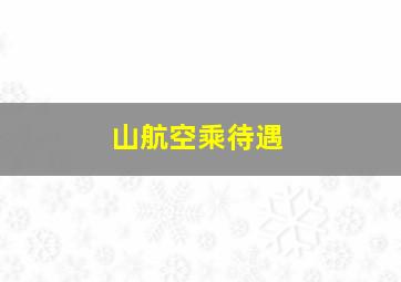 山航空乘待遇