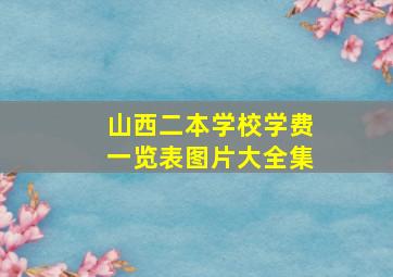 山西二本学校学费一览表图片大全集