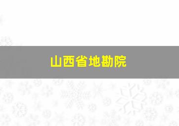 山西省地勘院