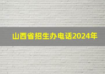 山西省招生办电话2024年