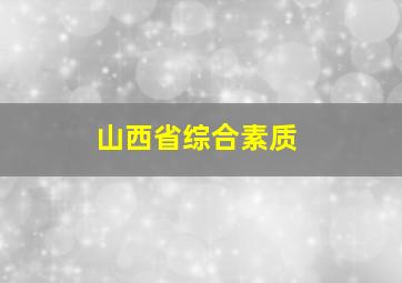 山西省综合素质