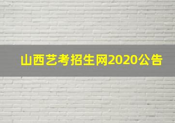 山西艺考招生网2020公告