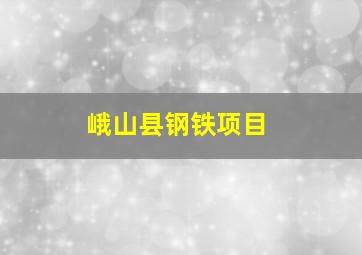 峨山县钢铁项目