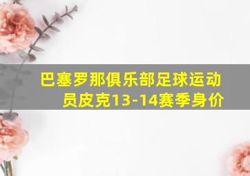 巴塞罗那俱乐部足球运动员皮克13-14赛季身价