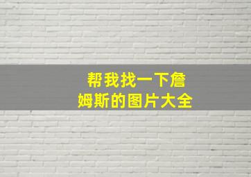 帮我找一下詹姆斯的图片大全