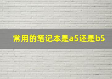 常用的笔记本是a5还是b5