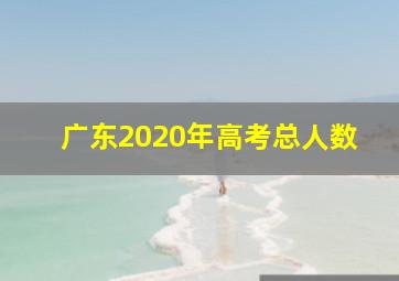 广东2020年高考总人数