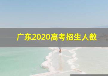 广东2020高考招生人数