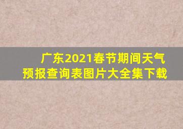 广东2021春节期间天气预报查询表图片大全集下载