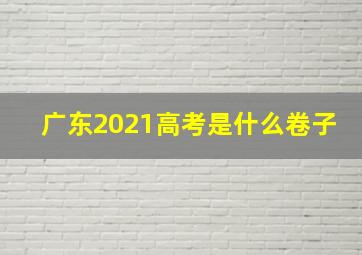 广东2021高考是什么卷子