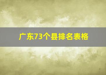 广东73个县排名表格