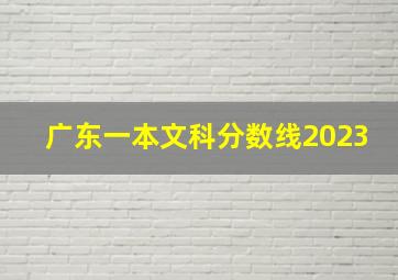 广东一本文科分数线2023