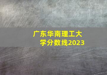 广东华南理工大学分数线2023