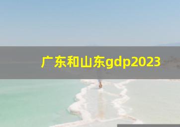 广东和山东gdp2023