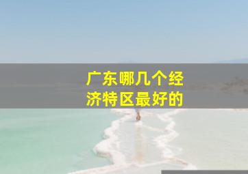 广东哪几个经济特区最好的