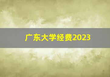 广东大学经费2023