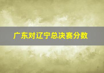 广东对辽宁总决赛分数