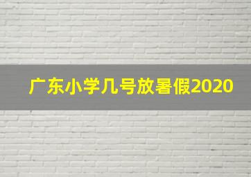 广东小学几号放暑假2020