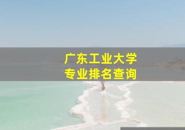 广东工业大学专业排名查询